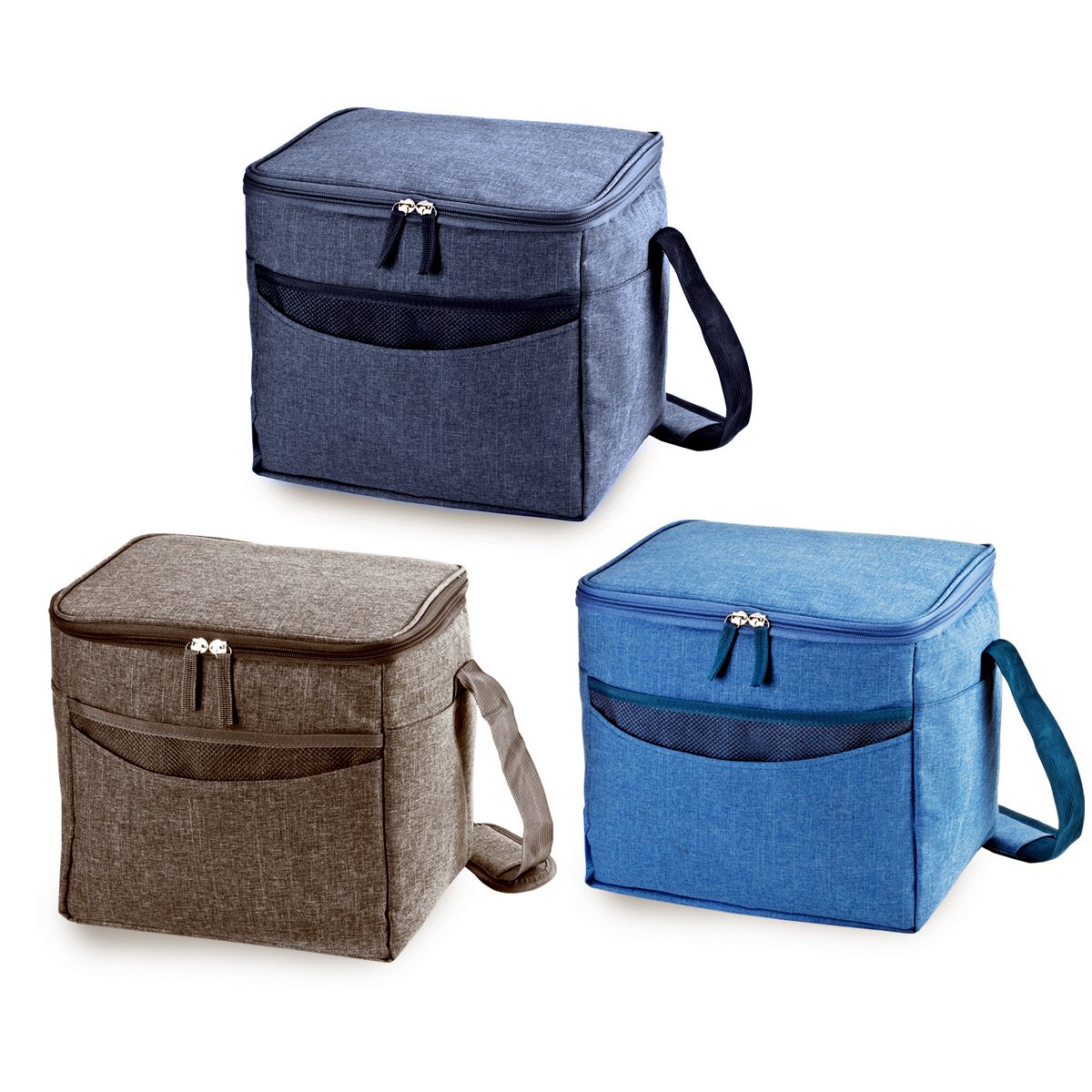 Pack of 3 insulated reusable grocery tote bags