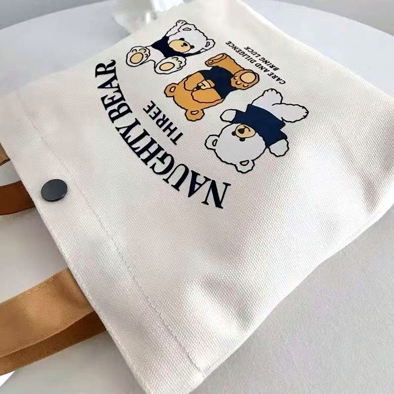 Custom canvas tote bag with printed design
